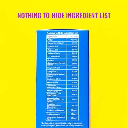 Good Molecules Glycolic Exfoliating Toner - Hyaluronic and Glycolic Acid Daily Toner for Face - Cleansing Facial Exfoliant for Glowing Even Skin Tone, Skin Care