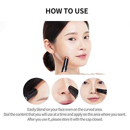 ETUDE Play 101 Stick Contour Duo #1 (21AD) | Creamy Shading and Highlighter Duo for Easy Contouring Makeup| Kbeauty