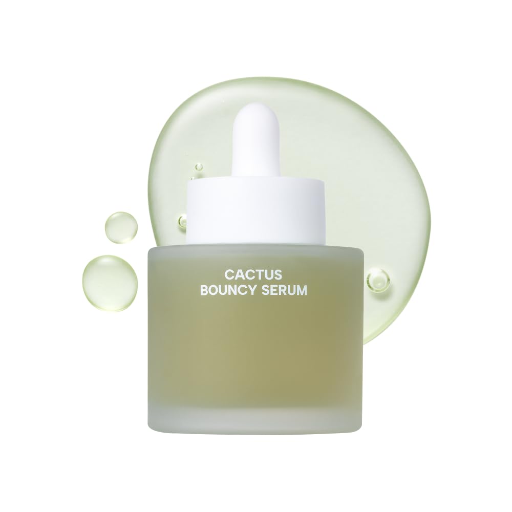 Whamisa Organic Cactus Bouncy Serum - 48 Hours Inner Skin Moisture | Hydrating Facial Ampoule (52ml)