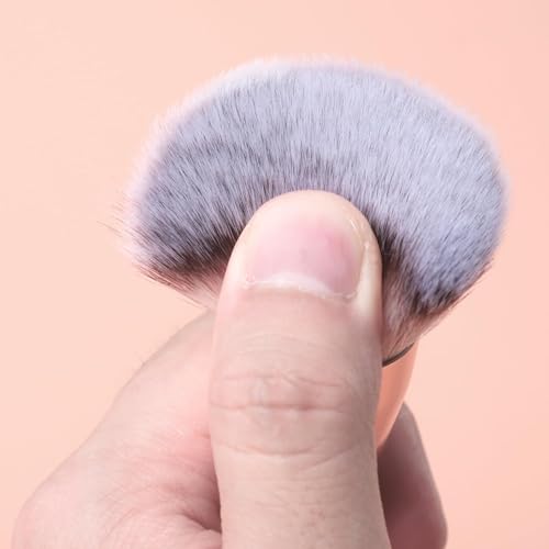 KINGMAS Foundation Makeup Brushes, 2Pcs Premium Double-Ended Makeup Brush (Flat/Angled/Angled Round/Tapered Top) for Buffing Liquid, Cream, Powder, Blending Face Brush