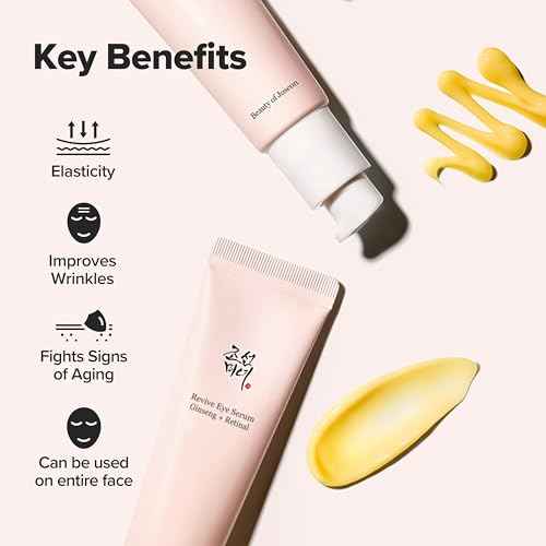 Beauty of Joseon Revive Eye Serum with Retinal Niacinamide Correction for Puffy Eye Bags Fine Lines Dark Circles Wrinkles, Korean Skin Care 30ml, 1 fl.oz