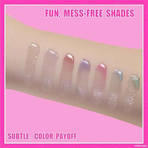 Barbie 7 Piece Plant Based Lip Gloss, Girls Party Favors, First Makeup Set for Girl, Perfect for Parties, Sleepovers, and Birthday Gifts, Ages 3+, by Townley Girl