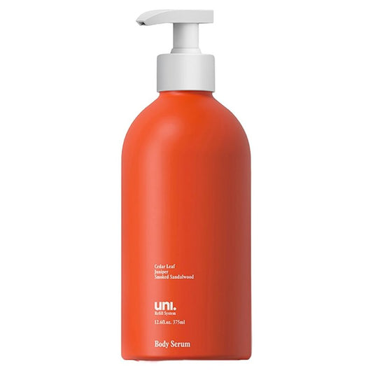 uni. 24-Hour Hydrating Body Serum - Lightweight Fast-Absorbing Exfoliating Serum, Marine Complex Skin Moisturizer with Organic Aloe, Australian Kakudu Plum & Lime Caviar, Ischia Sunset Scent (375 ml)