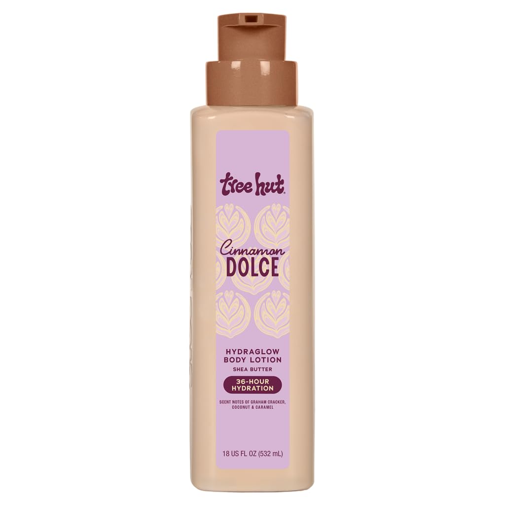 Tree Hut Hydraglow Body Lotion - Cinnamon Dolce | Hydrating Daily Moisturizer for Soft, Glowing Skin - 18 fl oz