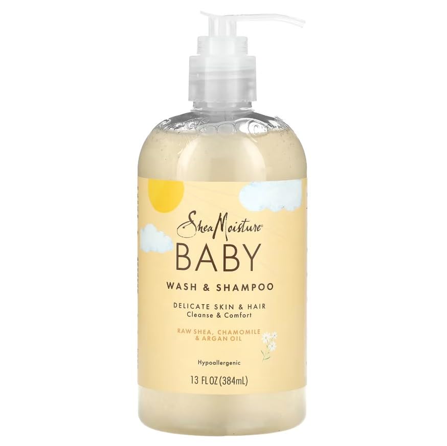SheaMoisture Baby Wash & Shampoo - Gentle Cleansing with Raw Shea & Chamomile | 13 oz, Gold