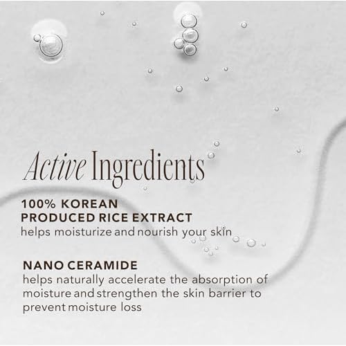 The Face Shop Rice Ceramide Moisturizing Toner - Rice Extract Rice Toner for Face - Strengthens Skin Barrier - Hydrating Targets Dryness - Lightweight Face Moisturizer - Glow Essence Korean Skin Care