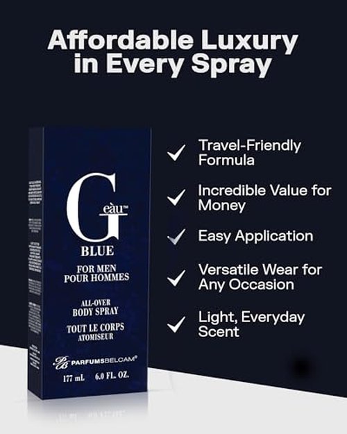 PB ParfumsBelcam - G eàu Blue - All Over Body Spray - 6.0 Fl Oz