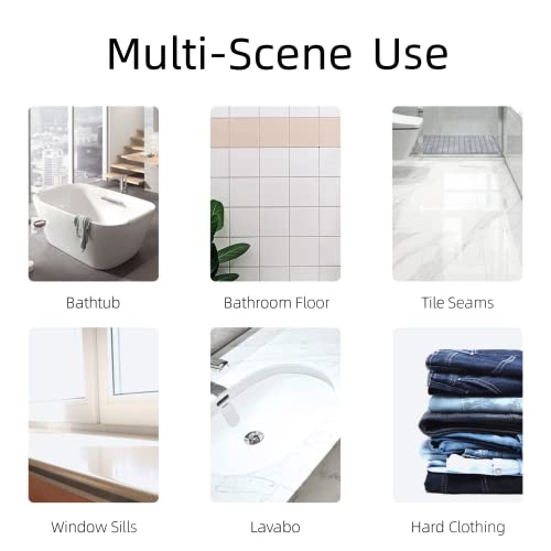 2-Pack Scrub Brush for Cleaning with Long Handle, Medium Firm Brush Bathroom Cleaning Supplies and Bathtub Cleaner and Shower Cleaning Brush, Multi-Scene Use for Kitchen Brush or Carpet Brush