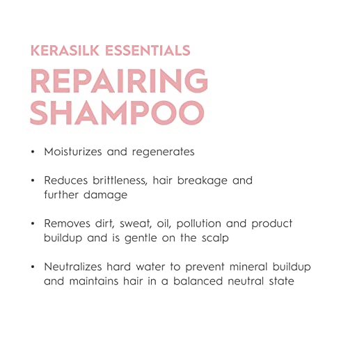 KERASILK Repairing Shampoo |Deeply Nourishes & Moisturizes | Reduces Breakage & Prevents Further Damage | For Dry, Stressed & Damaged Hair | Ideal For Various Hair Types & Textures | 750ml