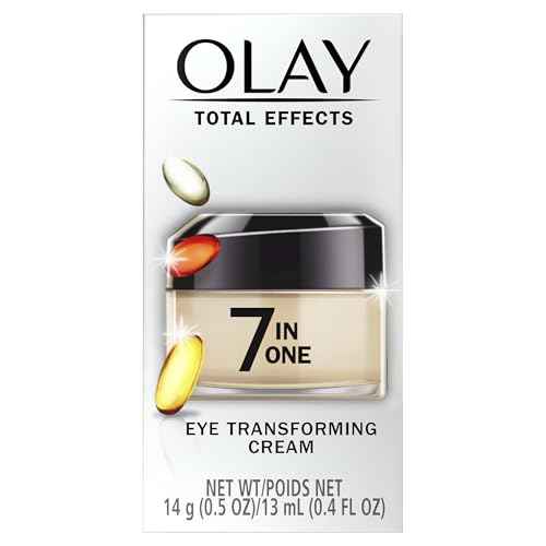 Olay Eye Cream, Total Effects Anti-Aging Treatment, 7-in-1 Hydrating, Evens Tone, Brightens, Smooths Line Lines, Minimizes Look of Pores, Firms, Reduces Dark Spots - Fast Absorbing, 0.5 Oz