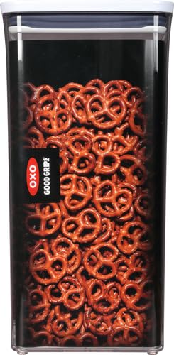 OXO Good Grips POP Container - Airtight Food Storage - Small Square Tall 2.3 Qt Ideal for spaghetti, linguini and lasagna