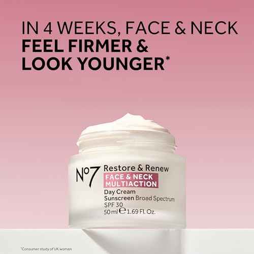 No7 Restore & Renew Face & Neck Multi Action Skincare System - SPF 30 Day Cream with Vitamin C & Collagen Peptides + anti-Aging Facial Serum + Hyaluronic Acid Hydrating Night Cream (3 Piece Kit)