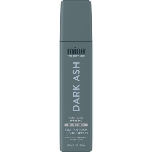 Minetan Self Tan Foam - Dark Ash 1 Hour Express Tanning Mousse for Cool Dark Bronze Glow | 6.7 Fl Oz
