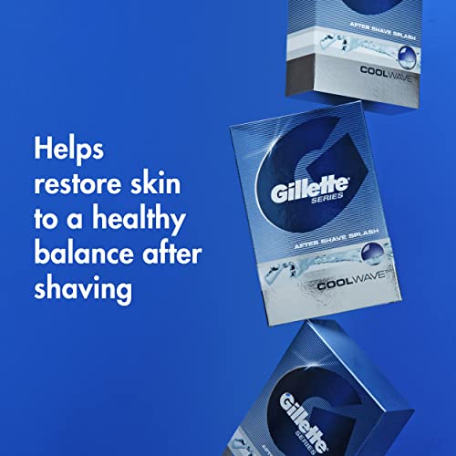 Gillette Series Cool Wave After Shave Lotion for Men, 3.3 fl oz