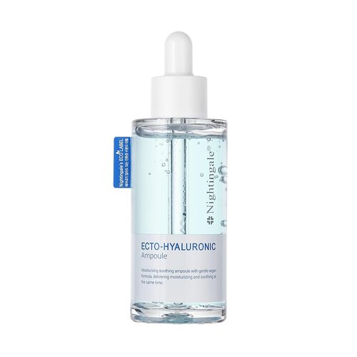 Nightingale Ecto-Hyaluronic Ampoule - 8-Layer Hyaluronic Acid Serum for Dry Skin | Fragrance-Free, Vegan