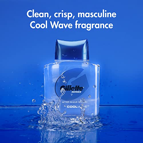 Gillette Series Cool Wave After Shave Lotion for Men, 3.3 fl oz