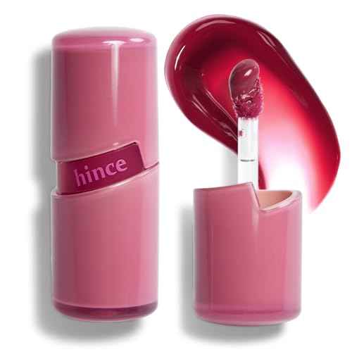 HINCE Raw Glow Lip Tint - Stain Glazed, Glossy Dewy Lip Gloss, Non Sticky & Long Wearing for Natural Glass Glow, Hydrating, Moisturizing Liquid Lipstick, Vegan, 0.13 fl.oz. (BITE, 15)