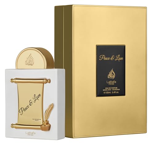 Lattafa Pride Peace & Love for Unisex Eau de Parfum Spray, 3.4 Ounce / 100 ml
