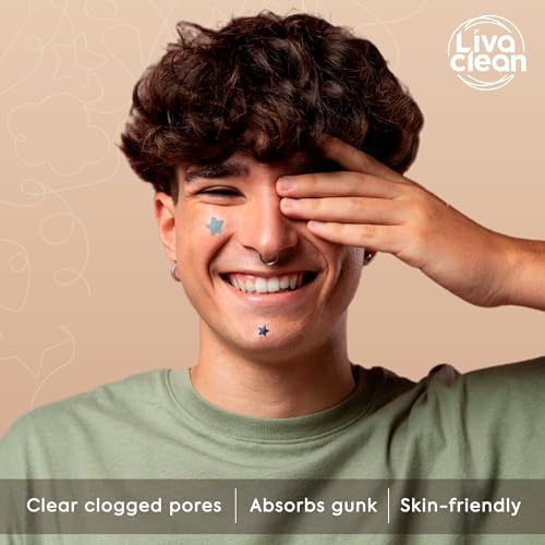 Livaclean Star Pimple Patches for Face w/ Hydrocolloid, Tea Tree oil & Salicylic Acid - Zit Stickers, Hydrocolloid Acne Patches for Face - Cute Pimple Patch, Acne Stickers