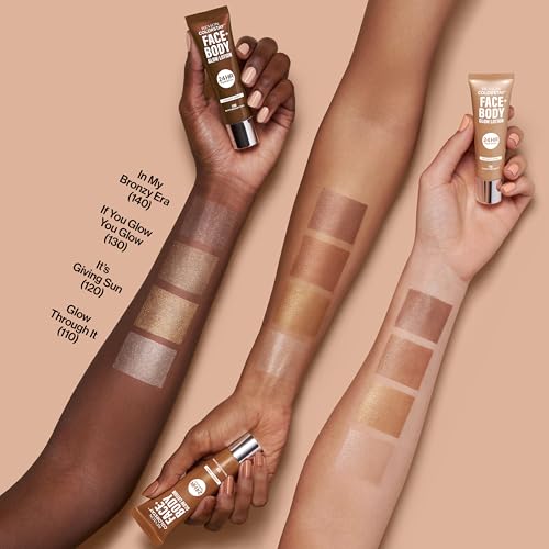 Revlon ColorStay Face & Body Glow Lotion, Hydrating Moisturizer, 24HR Hydration, Illuminating Luminizing Shimmer, 110 Glow Through It