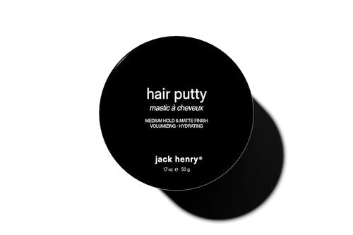 Jack Henry Hair Putty - Medium Hold Styling Paste for Men | Natural Matte Finish, Lightweight & Nourishing - 1.7 oz