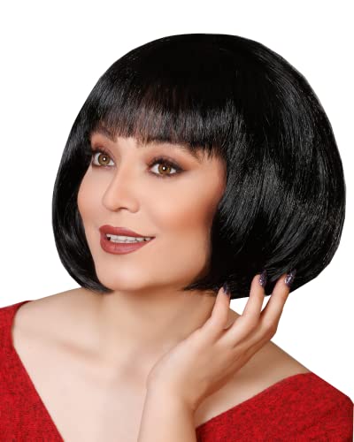 Matissa Short Straight 10" Bob Wig with Bangs Synthetic Fancy Dress Costume Halloween Party (Royal Blue)