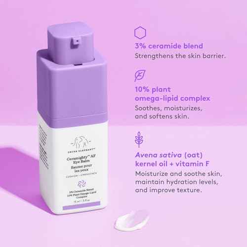 Drunk Elephant Ceramighty AF Eye Balm - 15 ml/.5 fl oz - Moisturizing Eye Cream - Clean Clinical Skincare - Cruelty-Free - Dermatologist-Tested - Free of Essential Oils, Silicones, and Fragrance