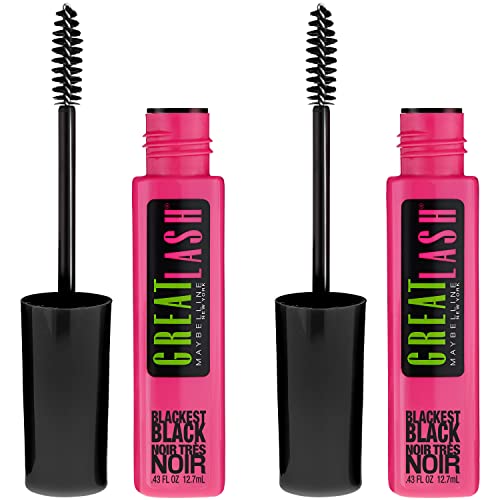 Maybelline New York Great Lash Big Washable Mascara, Blackest Black 130, 0.34 Fluid Ounce