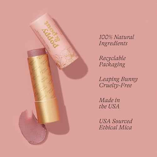 Poppy & Pout All Natural Lip Tint, Cardboard Tube, Hand-Filled, Beeswax, Vitamin E, Coconut Oil, Cruelty Free, All-Natural Shades (Beverly)