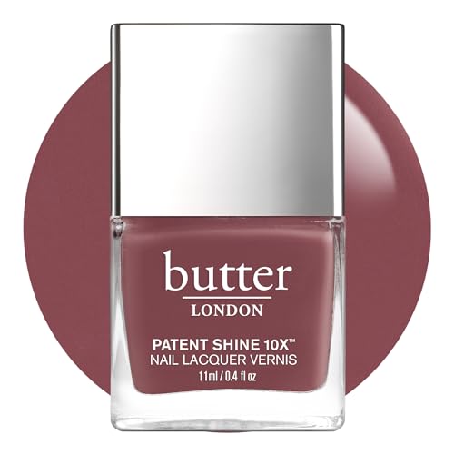 butter LONDON Patent Shine 10X Nail Lacquer Polish, Toff (Purple) - Gel-Like Finish & Chip-Resistant Nail Lacquer Helps Protect & Strengthen Nails - Non-Toxic, Vegan, & Cruelty-Free (0.4 Fl Oz)