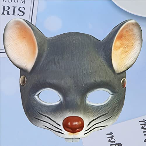 NOLITOY Rat Head Masks Animal Mouse Masks for Halloween Costume Party Props Brown