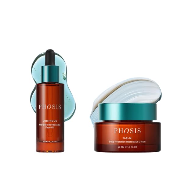 Skiennix Revitalizing Face Oil & Luminous Calm Deep Hydration Cream Set - Moisturizer Duo for Dry, Sensitive & Menopausal Skin - 1.7 fl oz + 1.0 fl oz