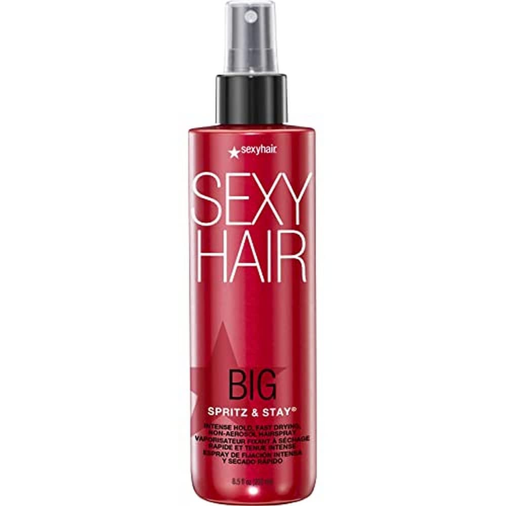SexyHair Big Spritz & Stay Hairspray - Intense Hold & Shine, 8.5 Oz | Fast Drying for All Hair Types