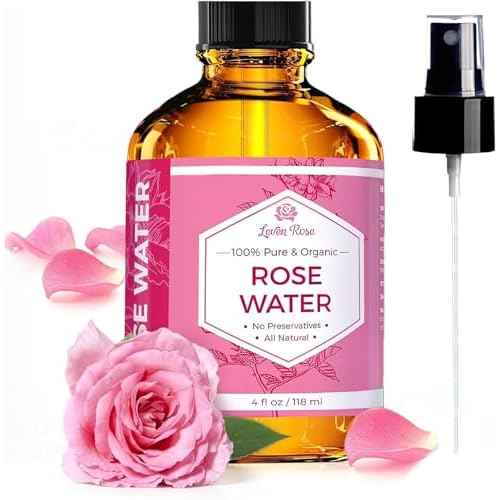 Rose Water Spray for Face by Leven Rose - Pure Natural Moroccan Rosewater Hydrosol Face Spray - Organic Rose Water for Hair 4 oz