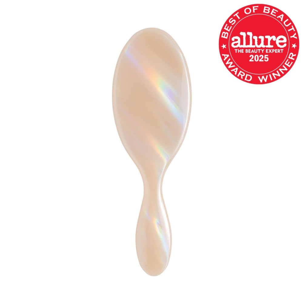 Wet Brush Original Detangler Hair Brush - Cream Iridescence Icon | Ultra-Soft IntelliFlex Bristles for All Hair Types