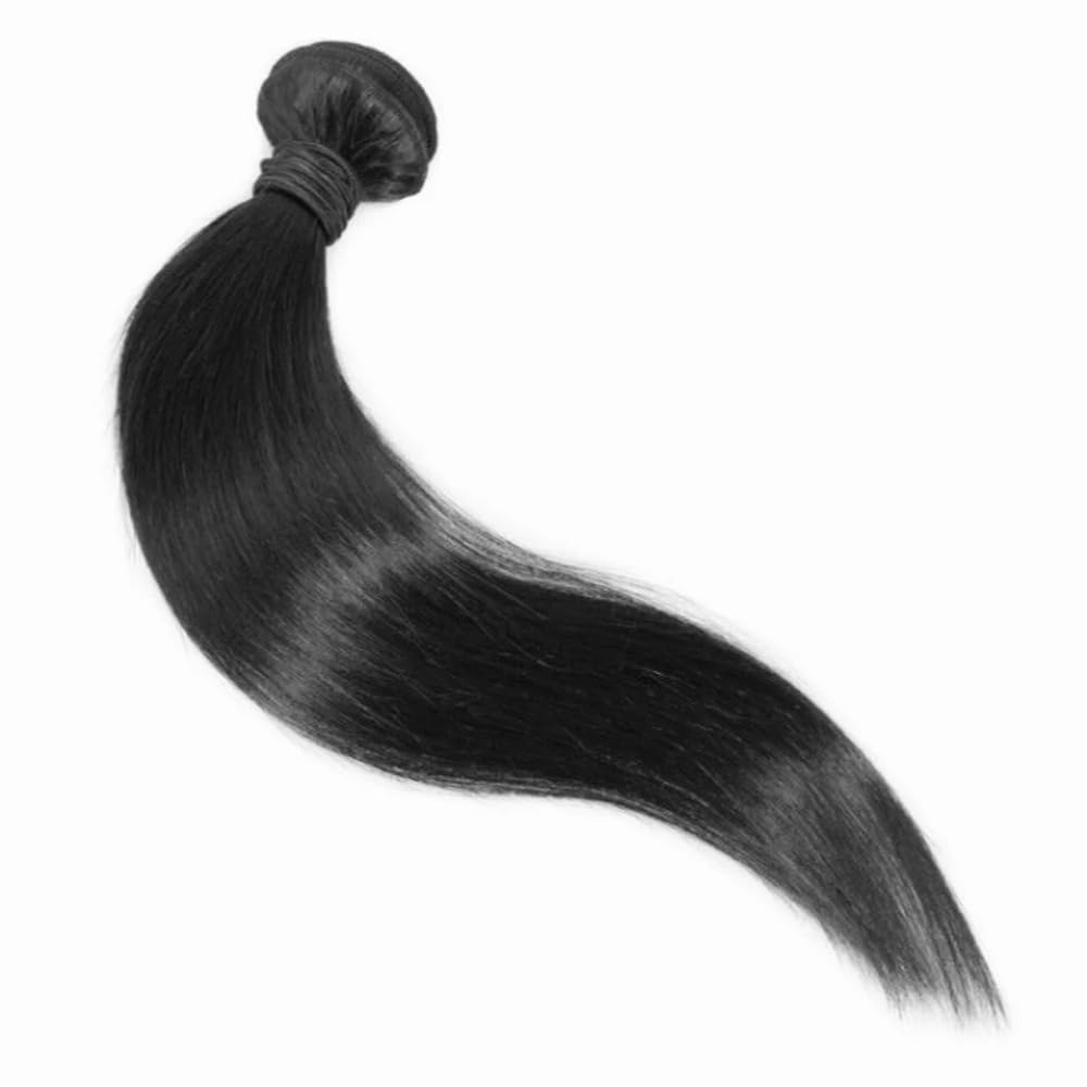 Straight Human Hair Bundles 3 Bundles 24 26 28 Inch 100% Unprocessed Brazilian Virgin Straight Weave Bundles Extensions For Women Natural Color