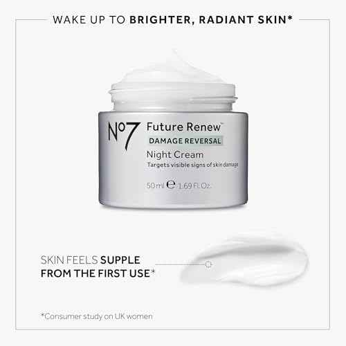 No7 Future Renew Damage Reversal Skincare Set - Anti Aging Face Serum (.33 Fl Oz), Day Cream with SPF 25 (1.69 Fl Oz) & Night Cream (1.69 Fl Oz) - Reverses Visible Signs of Sun Damage - 3-Piece Set