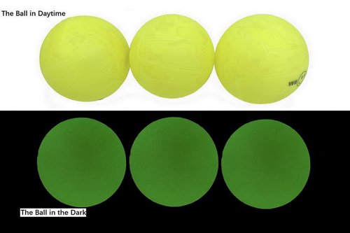 Aolowewin Glow in The Dark Spike Replacement Balls, Roundnet Game Balls - Play at Night, Light Up for 20~30 Minutes (3X Balls with Pump & Flashlight)