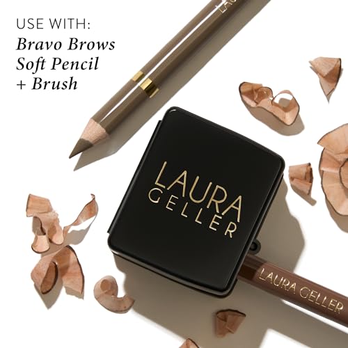 LAURA GELLER NEW YORK Eye + Lip Cosmetic Pencil Sharpener - Easy to Clean - Eyeliner, Lip Liner and Eyebrow Pencil Sharpener