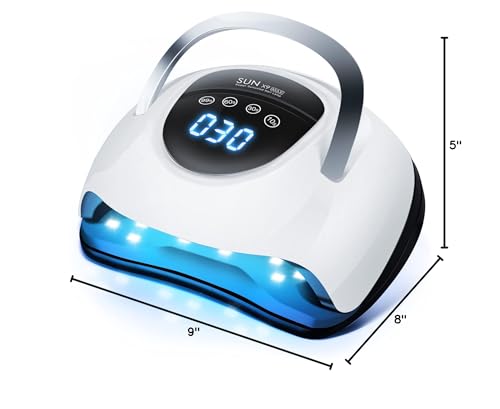 LadyMisty 268W UV LED Nail Lamp, 2026 Upgrade UV Light for Gel Nails with 57 Beads, Nail Dryer with 4 Timer Setting & LCD Touch Display, Professional Nail Lamp – Best Gifts (Black)