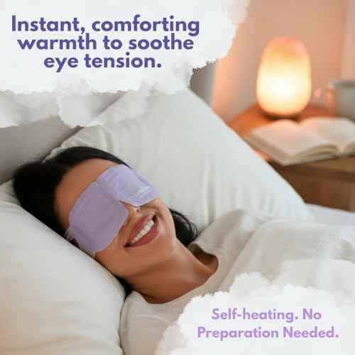 Steam Eye Mask, Self Heating Heated Eye Mask for Sleep, Warm Compress for Eyes, Moist Heat for Dry Eye Relief, Stye Eye Treatment, Spa, Travel Essentials & Relaxation Gifts, Unscented 16 Pack