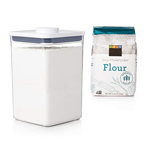 OXO Good Grips POP Container - Airtight Food Storage - Small Square Tall 2.3 Qt Ideal for spaghetti, linguini and lasagna