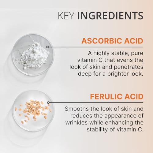 goPure Vitamin C Booster - Stable Vitamin C Powder for Glowing Skin, Face Antioxidant with Ferulic Acid and Ascorbic Acid, Active Skin Repair for a Brighter-Looking Complexion, Cruelty-Free - .71 oz