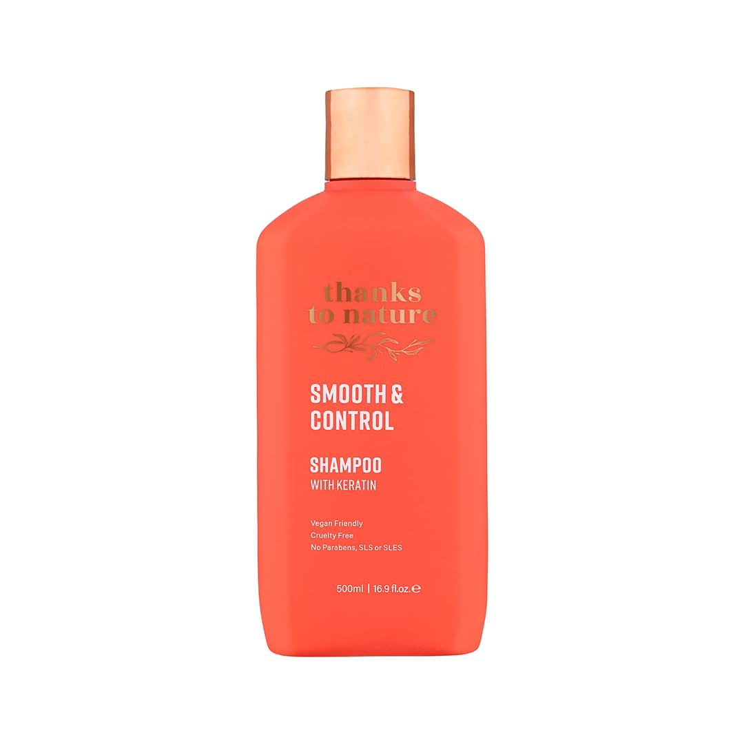 Skiennix Smooth & Control Shampoo - Sulfate-Free Anti-Frizz Formula with Vegan Keratin & Vitamin E | 16.9 fl oz