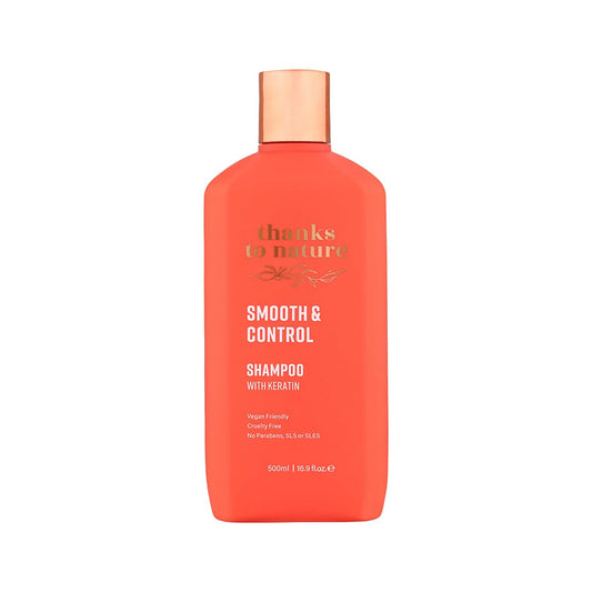 Skiennix Smooth & Control Shampoo - Sulfate-Free Anti-Frizz Formula with Vegan Keratin & Vitamin E | 16.9 fl oz