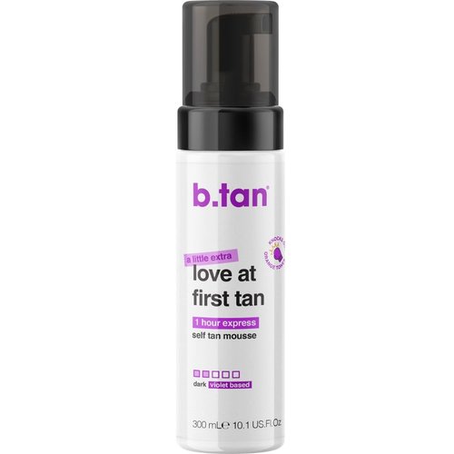 b.tan Large Violet Base Self Tanner Mousse - 1 Hour Express Tanning Foam for Dark Bronze Glow, 10.1 Fl Oz