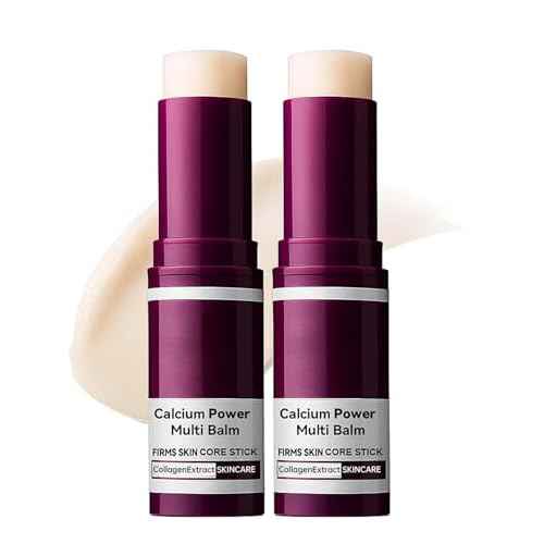2PCS Calcium Multi Balm Stick, Anti-Wrinkle Collagen Balm for Firming, Lifting & Hydrating Skin, Reduces Sagging & Fine Lines on Eyes, Neck & Face, Reduces Sagging & Fine Lines