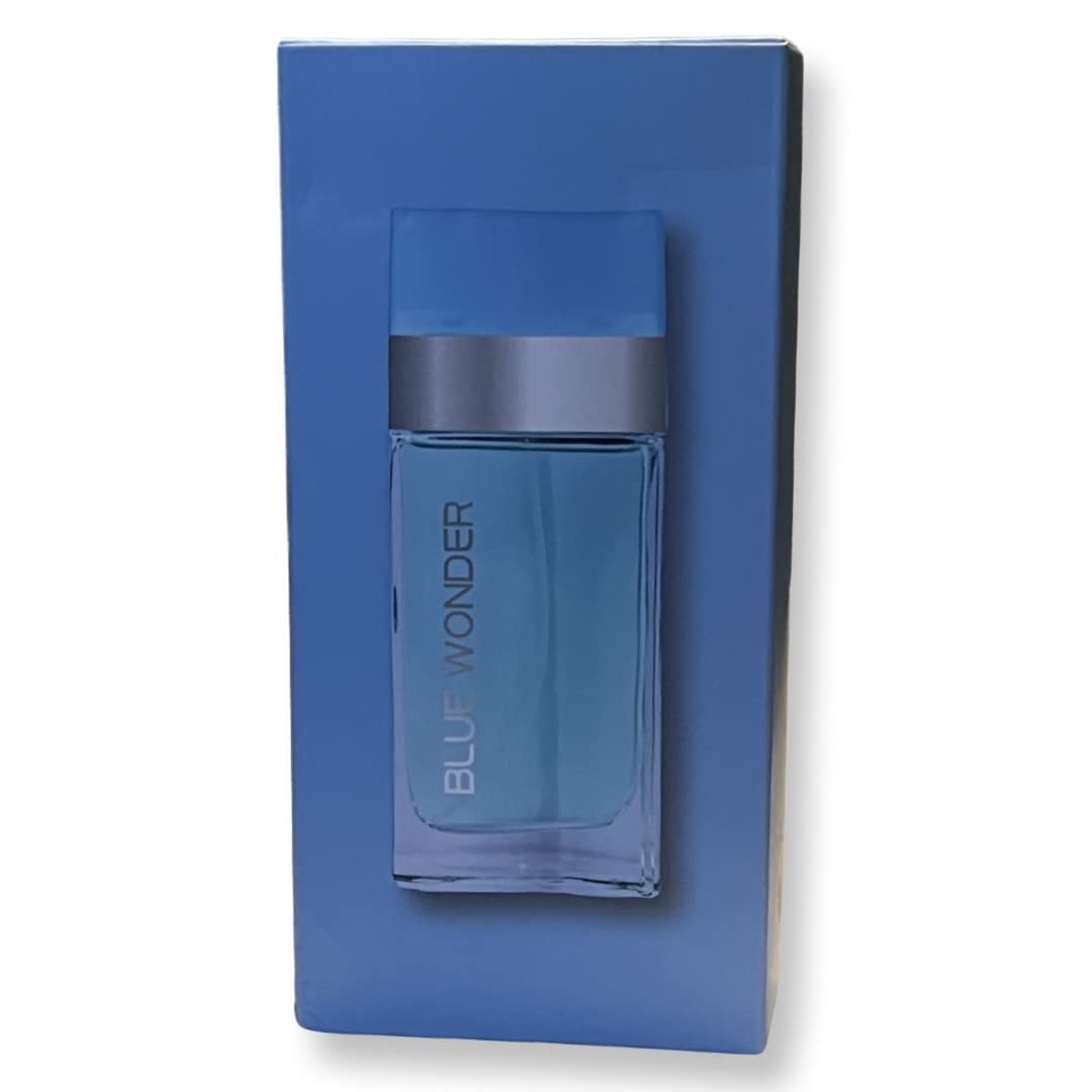 BLUE WONDER Eau de Parfum for Women - Refreshing Sicilian Lemon & Cedar Notes - 3.4 Fl Oz