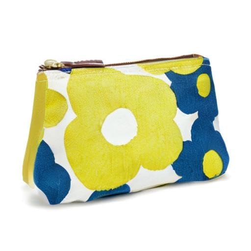 maika Recycled Canvas Travel Pouch, Hana, Blue, Medium