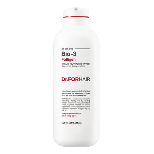 Dr.FORHAIR Folligen Bio-3 Shampoo - Korean Hair Care for Volumizing & Root Boost | 16.91 fl oz